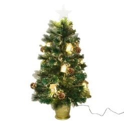 3ft Fibre Optic Lantern Christmas Tree