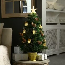 4ft Fibre Optic Lantern Christmas Tree