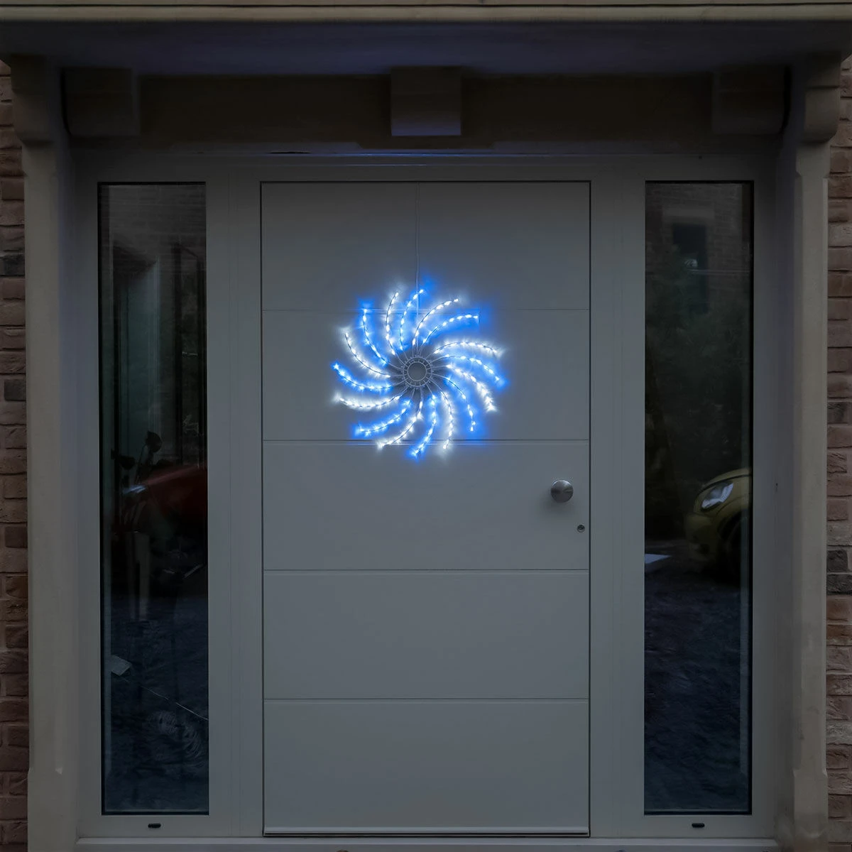 Outdoor Multi Function Christmas Spinner Silhouette, Blue And White LEDs 5 Outdoor Multi Function Christmas Spinner Silhouette, Blue And White LEDs - Image 3