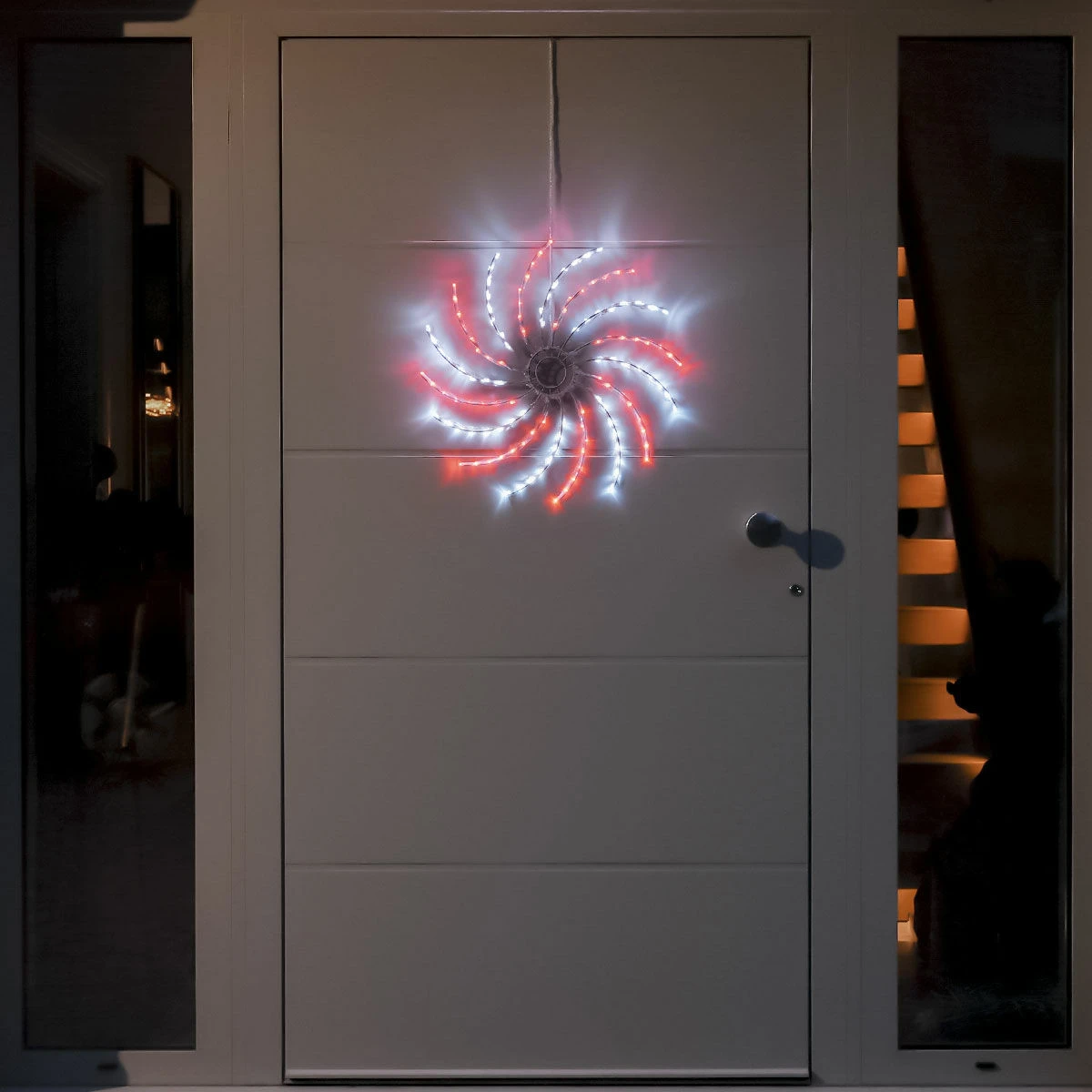 Outdoor Multi Function Christmas Spinner Silhouette, Red And White LEDs 4 Outdoor Multi Function Christmas Spinner Silhouette, Red And White LEDs - Image 2