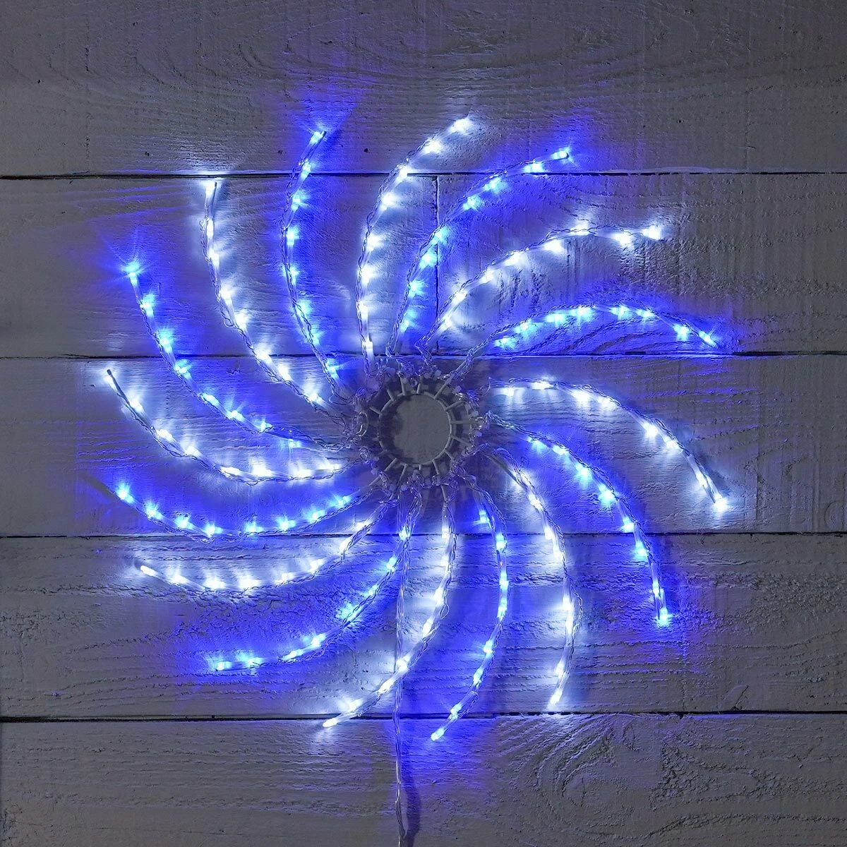 Outdoor Multi Function Christmas Spinner Silhouette, Blue And White LEDs 6 Outdoor Multi Function Christmas Spinner Silhouette, Blue And White LEDs - Image 4