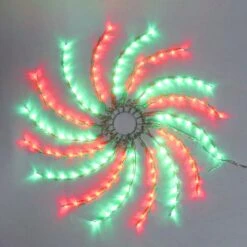 Outdoor Multi Function Christmas Spinner Silhouette, Red And Green LEDs -Twinkly Twinkly Store p045130 1