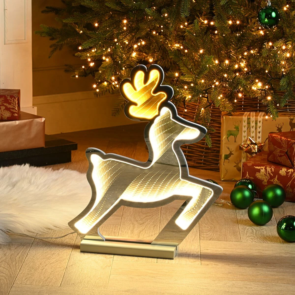 40cm Infinity Prancing Reindeer Christmas Figure 3 40cm Infinity Prancing Reindeer Christmas Figure