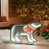 40cm Infinity Polar Bear With Scarf Christmas Figure