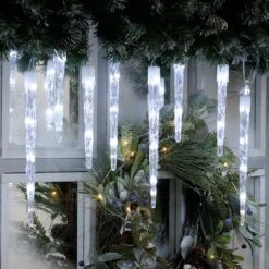 6.9m Outdoor Christmas Icicle Tube Lights, Blue And White LEDs -Twinkly Twinkly Store p045361 2 2