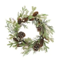 61cm White Berry And Pinecone Christmas Wreath