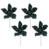 40cm Dark Green Magnolia Stem Christmas Tree Decoration, 4 Pack