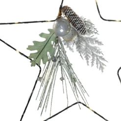 Premier® 50cm Battery Hanging Star With Silver Berry & Pinecones Christmas Decoration -Twinkly Twinkly Store tw213397 6