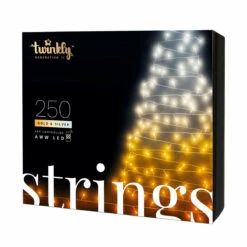 20m Smart App Controlled Twinkly Christmas Fairy Lights, Gold Edition - Gen II